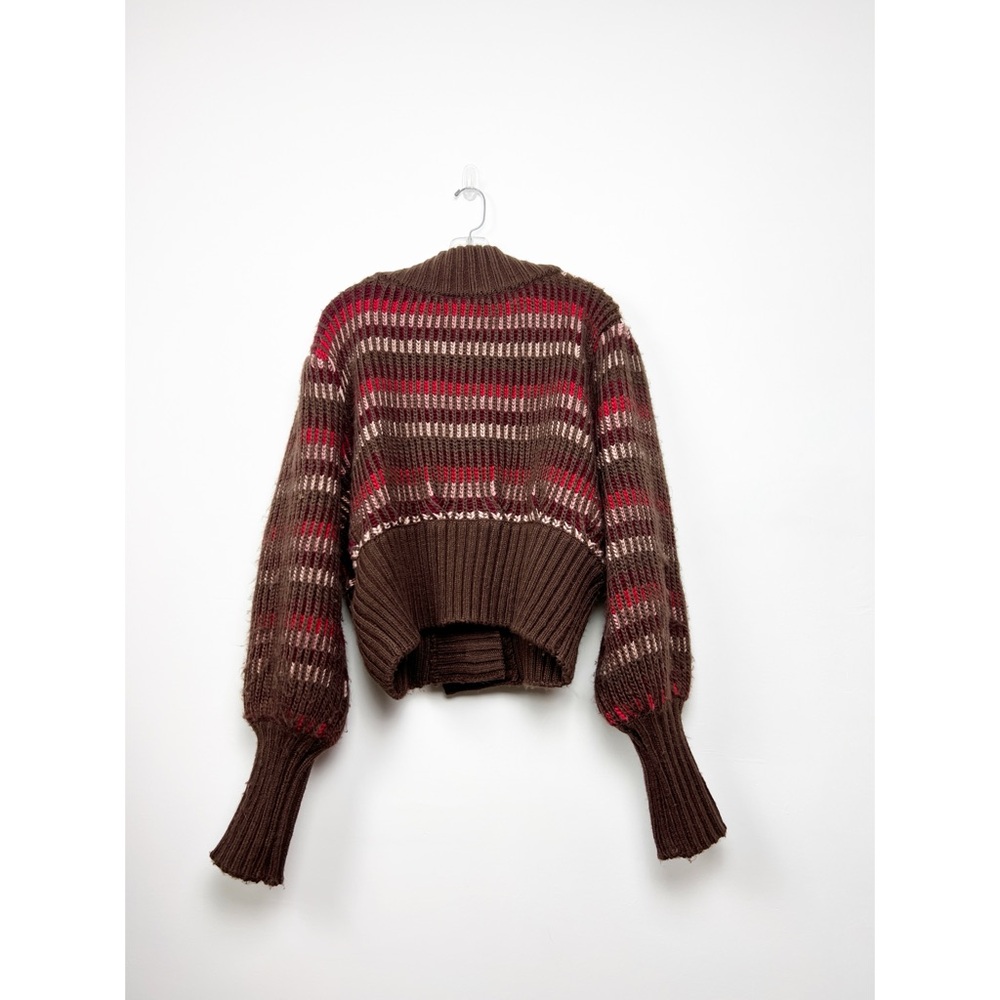 FARM Rio Striped Ribbed-knit Cardigan S - Picture 7 of 8